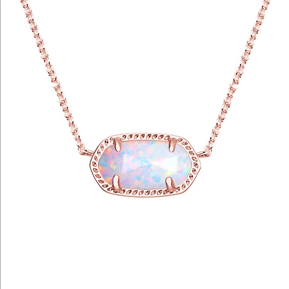 Kendra Scott Elisa Rose Gold Opal Pendant